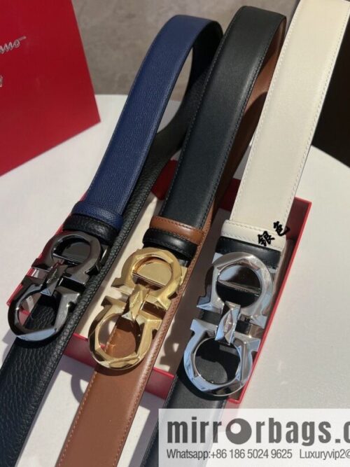 IMG_5130-800x8003dxjlno4pm073859_20250630162203.jpg Ferragamo Ferragamo, Exquisite 8-Figure Rhombus Metal Buckle Men\'s Textured Belt