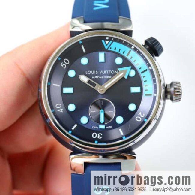 LV Super Supernatural Mechanical Watch Tambour Street Diver Chronograph - Self-made, 46mm and Fine