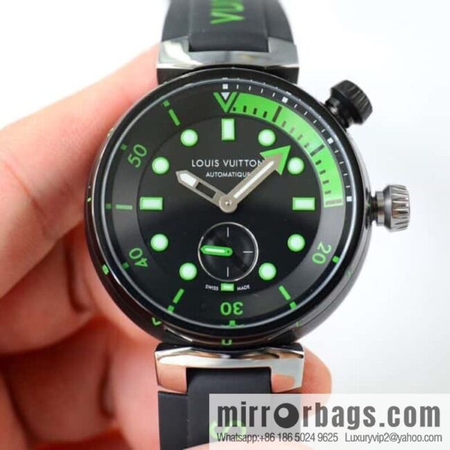LV Super Supernatural Mechanical Watch Tambour Street Diver Chronograph - Self-made, 46mm and Fine