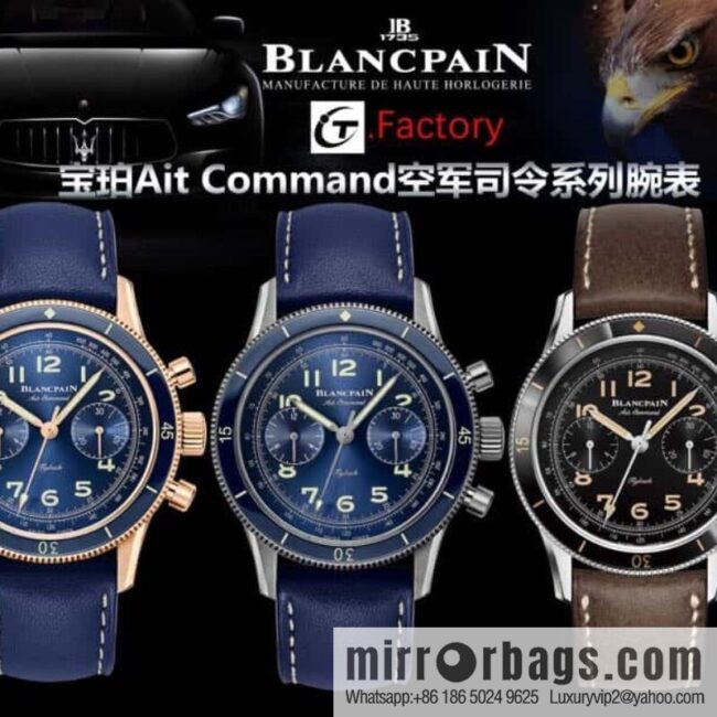 IT new Blancpain new Ait Command Air Force Commander series AC02 equipped with Dandong 7750 chronograph movement changed to F388B movement watch