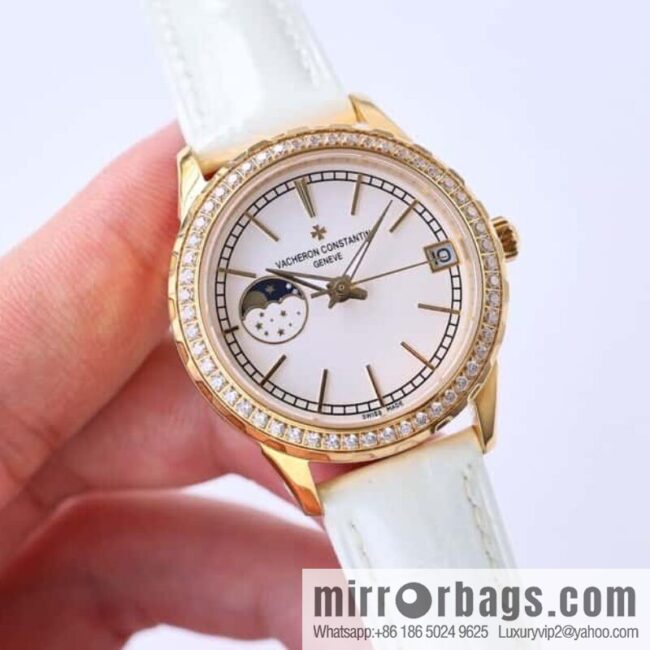 Vacheron Constantin-Vacheron Constantin Ladies Jewelry Series 9-character Sun, Moon and Stars Function Mother-of-Pearl Dial Fashion Women\'s Watch