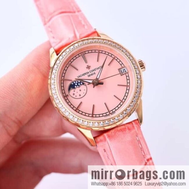 Vacheron Constantin-Vacheron Constantin Ladies Jewelry Series 9-character Sun, Moon and Stars Function Mother-of-Pearl Dial Fashion Women\'s Watch