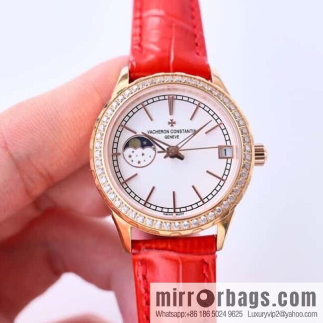 Vacheron Constantin-Vacheron Constantin Ladies Jewelry Series 9-character Sun, Moon and Stars Function Mother-of-Pearl Dial Fashion Women\'s Watch