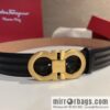 Ferragamo Ferragamo, boutique 8-character counter version, metal buckle 3.5cm belt