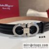 Ferragamo Ferragamo, boutique 8-character counter version, metal buckle 3.5cm belt