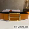 Hermes Hermes, with a selected first-layer cowhide palm print belt 3.8cm