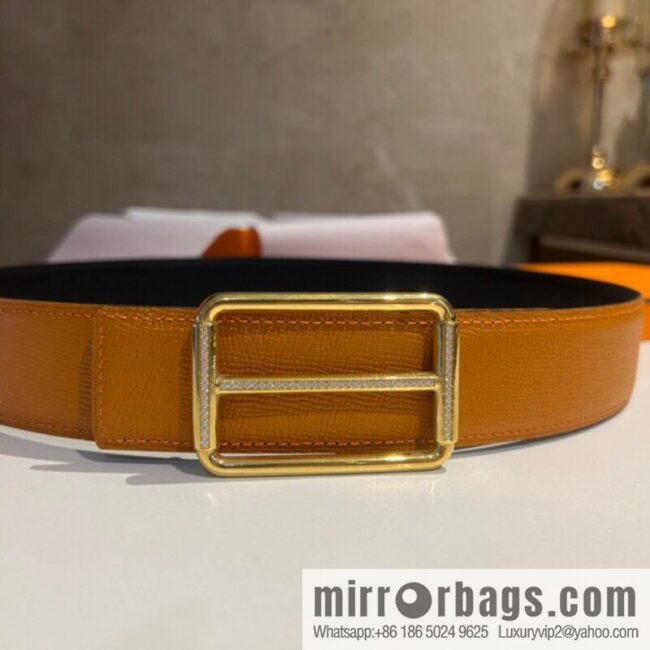 Hermes Hermes, with a selected first-layer cowhide palm print belt 3.8cm