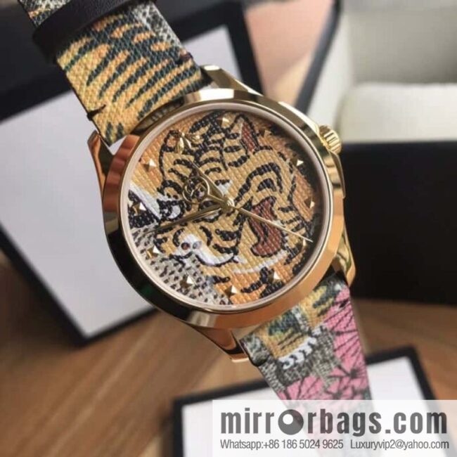 IMG_60280-800x800zj0s2puju5j69005_20250630134219.jpg New Gucci Original Gucci, original order~ Gucci G-Timeless original Swiss quartz movement neutral watch tiger surface~ 37mm diameter