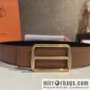Hermes Hermes, with a selected first-layer cowhide palm print belt 3.8cm