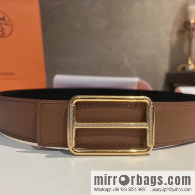Hermes Hermes, with a selected first-layer cowhide palm print belt 3.8cm