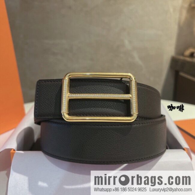 Hermes Hermes, with a selected first-layer cowhide palm print belt 3.8cm