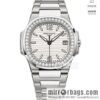 PP Nautilus 7010 series, the most beautiful Nautilus real diamond 32mm ultra-thin quartz women\'s watch