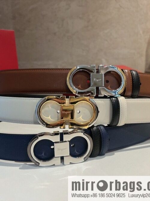 IMG_6392-800x800el4iysal1p073673_20250630161641.jpg Salvatore Ferragamo Metal Buckle Two-Tone Design Men\'s Belt 3,5cm
