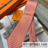 Hermes 100% Top Twill Silk H-Pattern Jacquard Tie