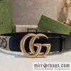 GUCCI Gucci, double G letter interwoven pattern buckle wide version belt 4cm wide