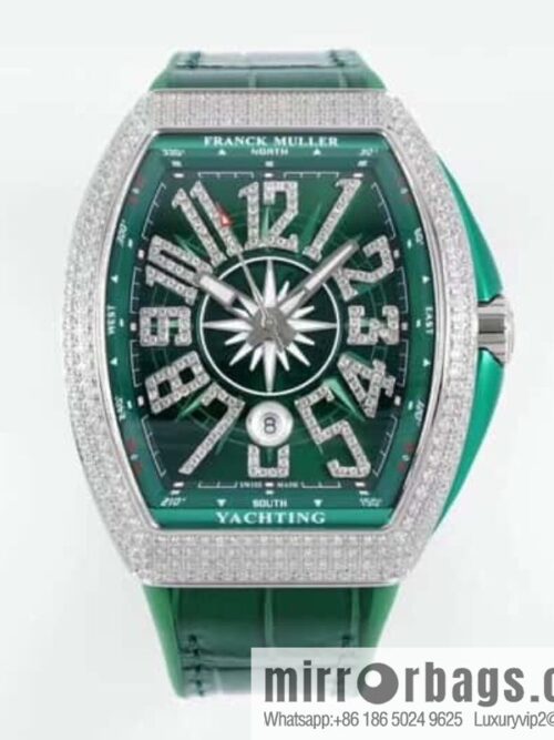 ABF highest quality, green yacht, new arrival Franck Muller Vanguard Yachting V45 ETA2824 movement watch