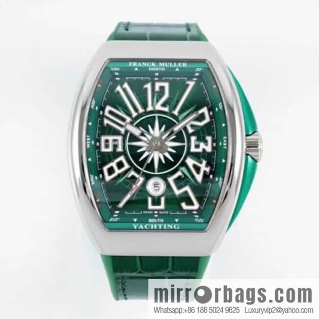 ABF highest quality, green yacht, new arrival Franck Muller Vanguard Yachting V45 ETA2824 movement watch