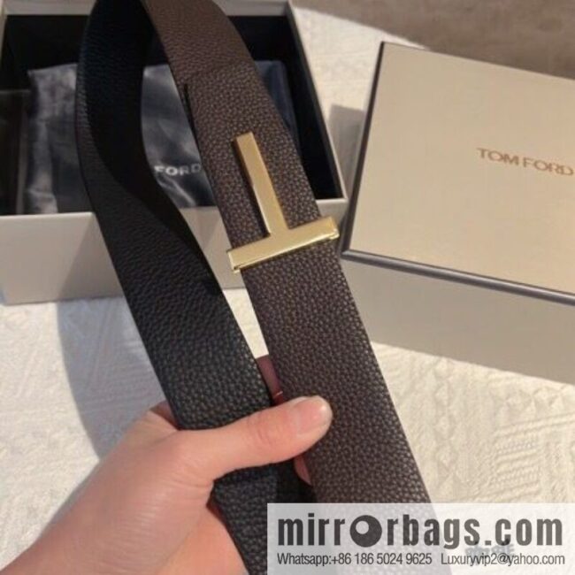 TOMFORD Tom Ford, Men\'s T-Buckle Double-Sided Belt 4.0cm