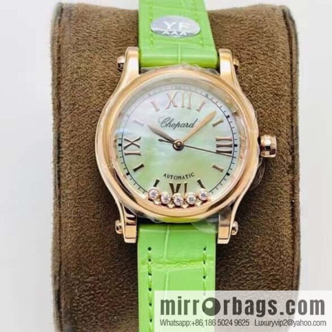 [YF Factory2023 wall crack recommendation, the latest masterpiece] Chopard happy Sports series 274893-5016 (mint green mother shell - pearlescent purple)