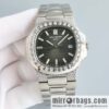 T square diamond ring literal steel belt - Patek Philippe Nautilus 5711 diamond-encrusted limited edition series Cal.324 movement watch
