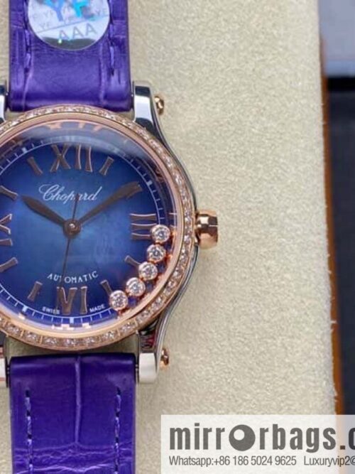 [YF Factory2023 wall crack recommendation, the latest masterpiece] Chopard happy Sports series 274893-5016 (mint purple mother shell - pearlescent purple)