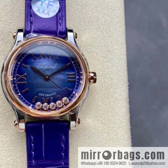[YF Factory2023 wall crack recommendation, the latest masterpiece] Chopard happy Sports series 274893-5016 (mint green mother shell - pearlescent purple)