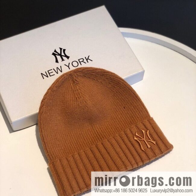 MLB-NY Plush thermal wool knitted hat