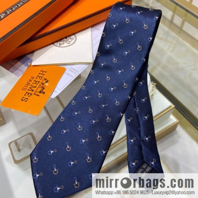 Hermes 100% Top Twill Silk Equestrian Accessory Tie