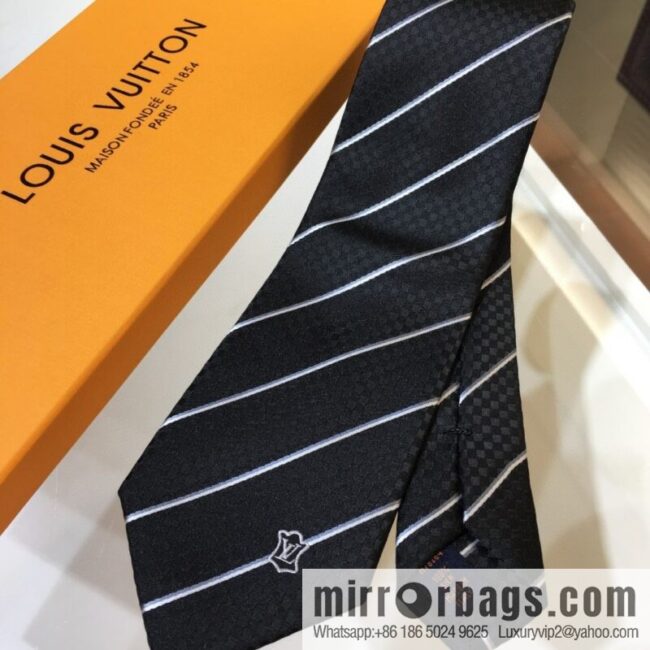 LV Louis Vuitton 100% Top Jacquard Silk ECU Tie M78758