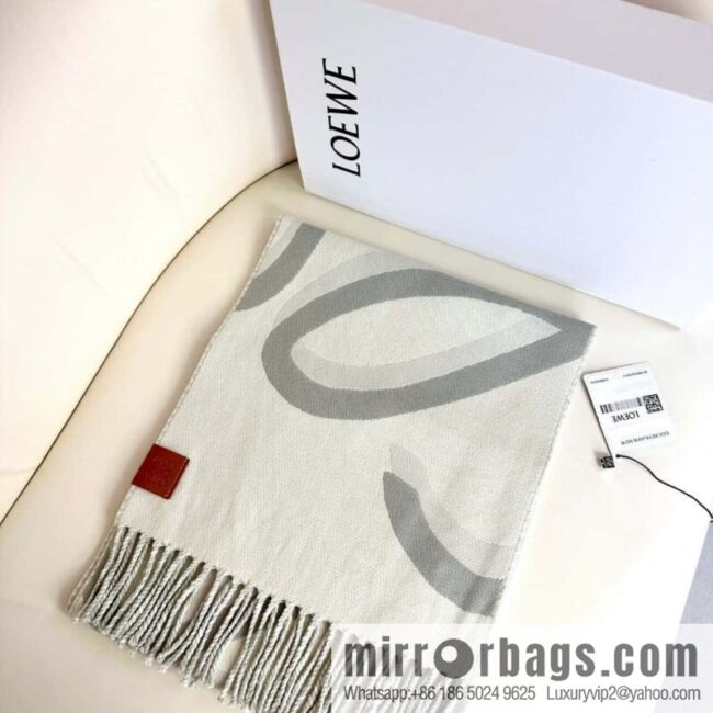 LOEWE cashmere fabric double-sided scarf