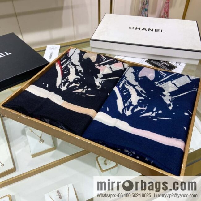 a1694875226193_1745-800x800dqtkzdmnljg55844_20250630011025.jpg Chanel 100% top pure cashmere small fragrance graffiti logo long towel