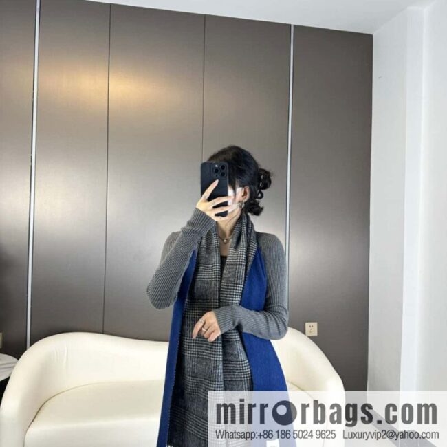 Burberry 23 autumn and winter new products, classic embroidered double-sided yarn-dyed checked scarf