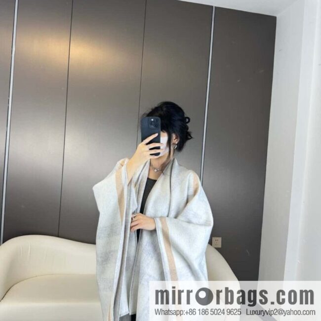 Burberry, cashmere double-sided cape