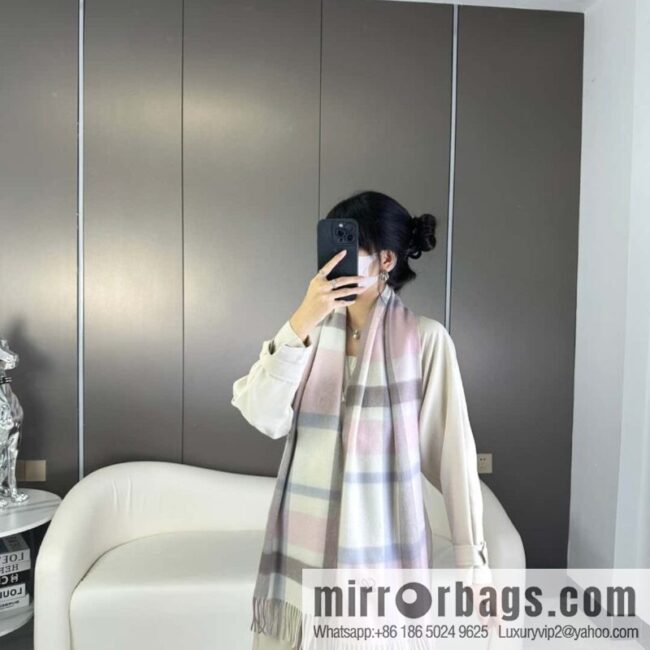 LOEWE small logo two-color embroidered cashmere scarf