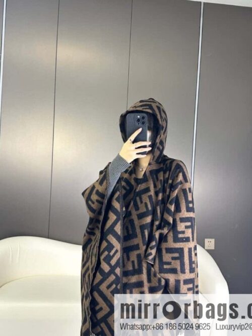 Fendi limited edition hooded cape shawl