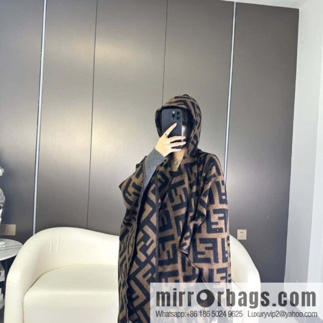 Fendi limited edition hooded cape shawl