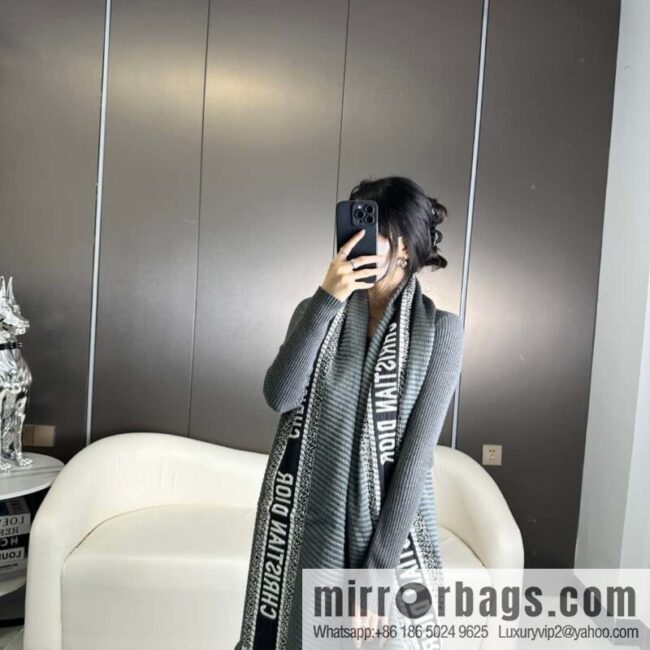 DIOR Oblique Printed Double Sided Scarf