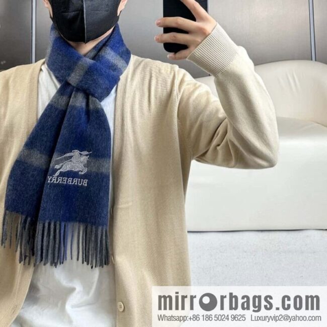 Burberry Burberry, War Horse Plaid, Couple, Cashmere Scarf