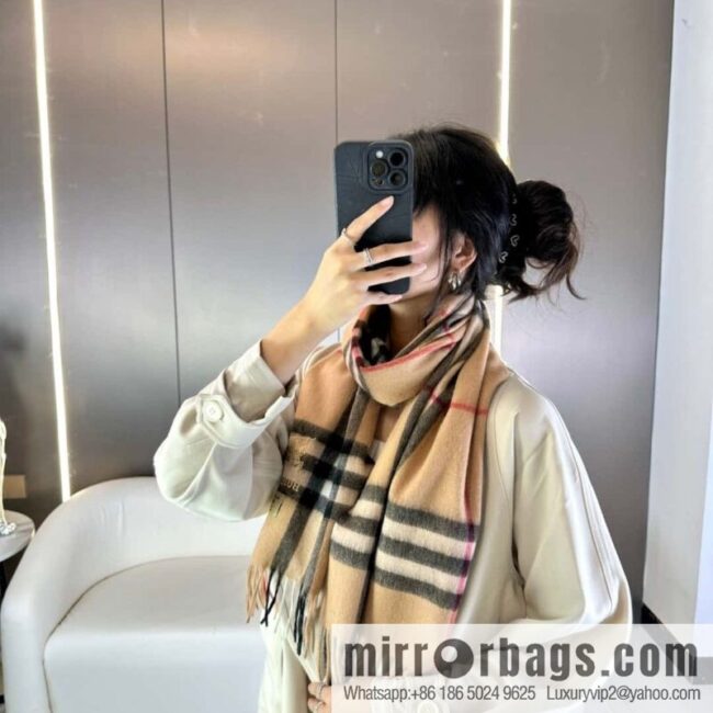 Burberry, embroidered war horse, cashmere checked scarf