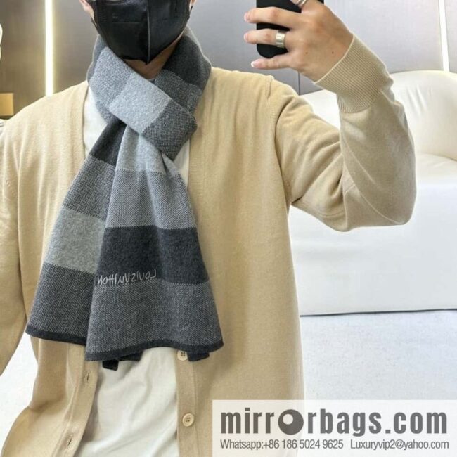 LV Knitted Striped, Unisex Scarf