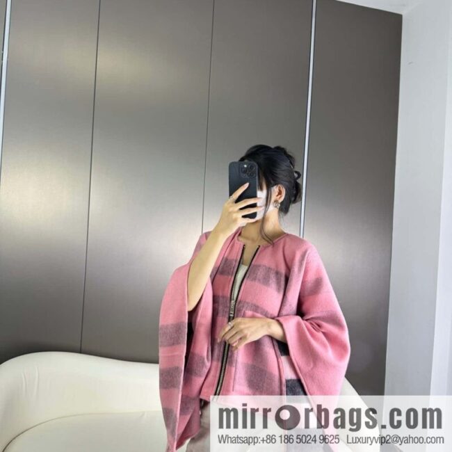Burberry, Zip Striped Cape Shawl