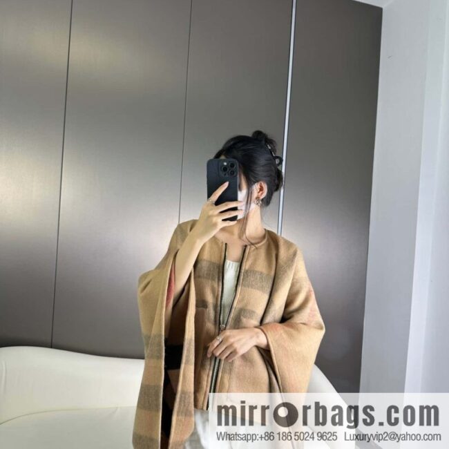 Burberry, Zip Striped Cape Shawl