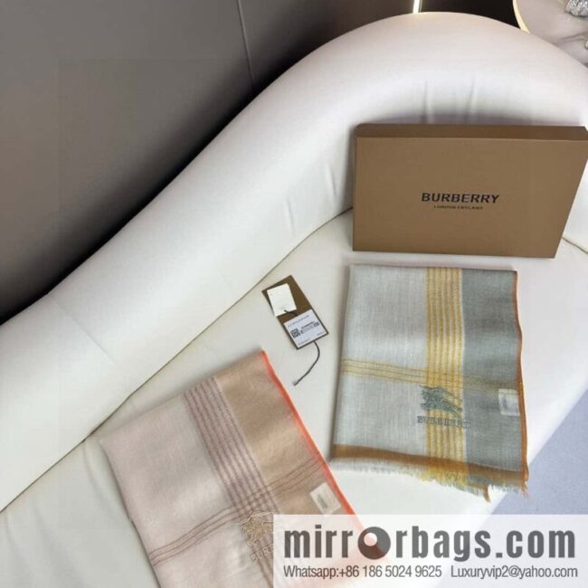 Burberry, checked cashmere scarf