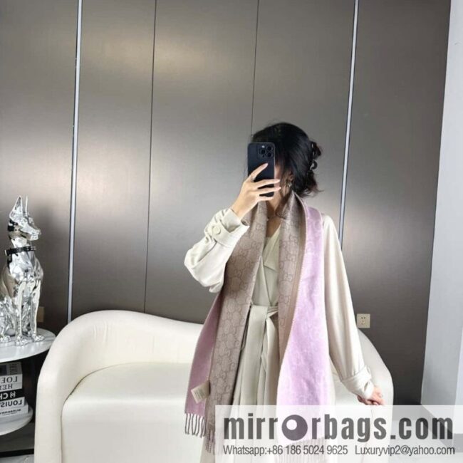 GUCCI autumn and winter new jacquard double-sided scarf