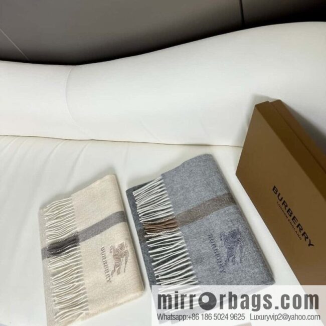 Burberry, classic warhorse logo cashmere scarf