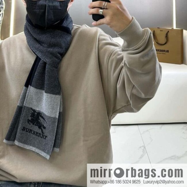 Burberry, classic war horse plaid, knitted cashmere scarf