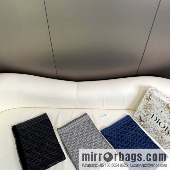 DIOR old flower silk cashmere long towel