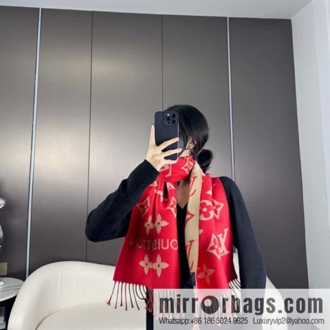 LV Monogram pattern, wool towel
