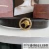 STEFANO RICCI Stephen Raunich Counter Stainless Steel Eagle Head Double Ring Inlaid Diamond Embellished Buckle 3.8cm First Layer Cowhide Fine Imitation Crocodile Leather Belt