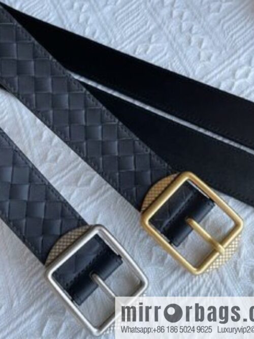 Bottega Veneta, imported cowhide with hand-woven exquisite pin buckle men\'s belt 3.5cm